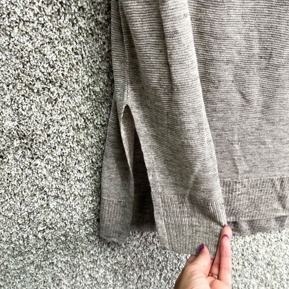 Eileen Fisher Top Women’s Small Lightweight 100% Linen Mélange Links Bateau Neck - Picture 5 of 7